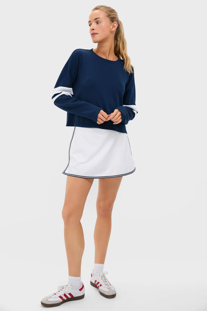 Navy Varsity Comfort Stretch Matilda Pullover