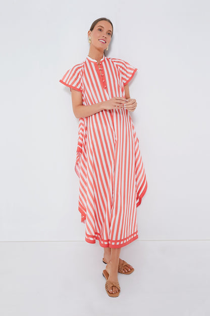 Coral Stripes Anouk Dress