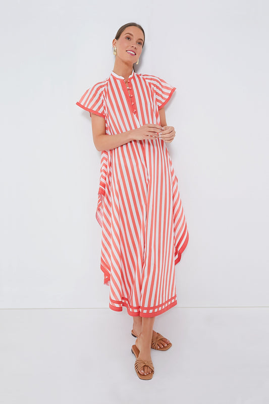 Coral Stripes Anouk Dress