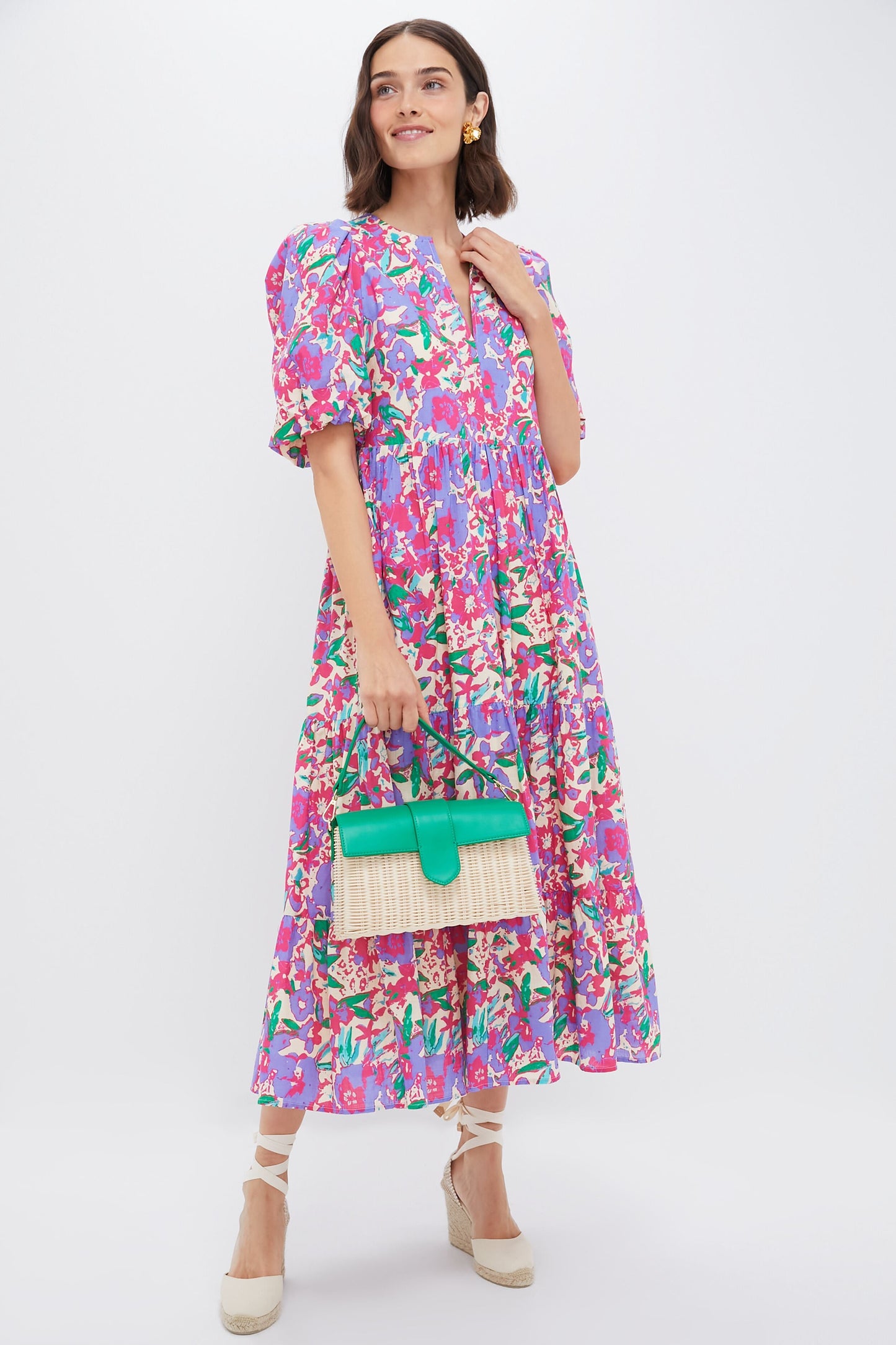 Magenta Multi Floral Cisco Maxi Dress
