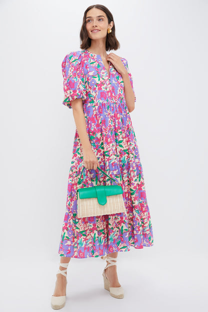 Magenta Multi Floral Cisco Maxi Dress