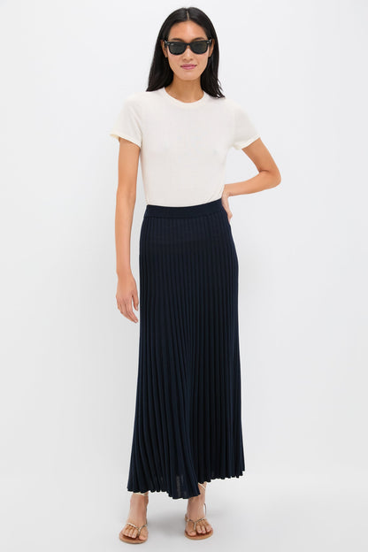 Navy Knit Kenley Skirt