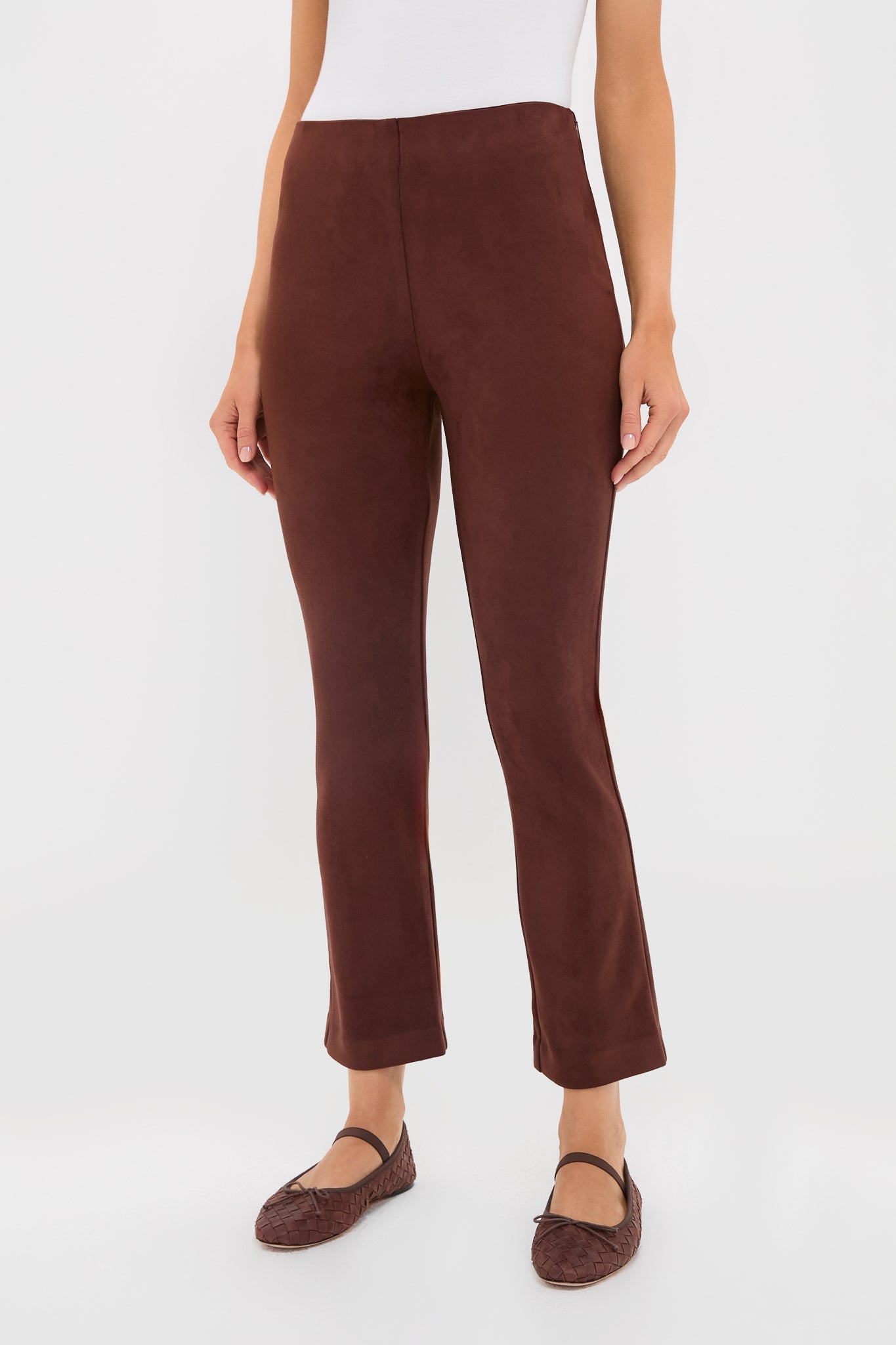 Deep Mocha Vegan Suede Ashford Pants