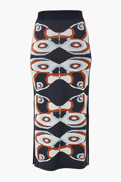 Navy Butterfly Nylah Skirt