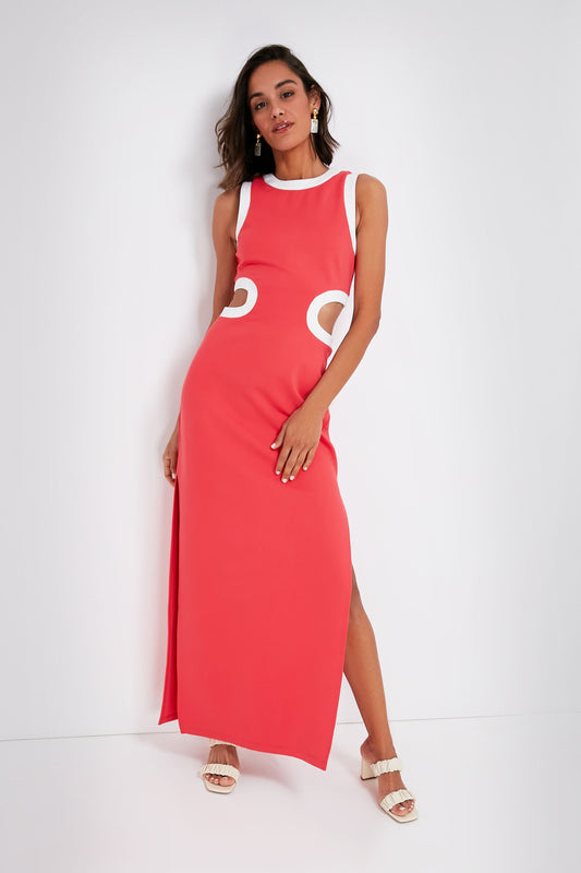 Hibiscus and White Dolce Dress