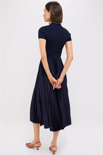Hunter Navy Short Sleeve Day Dress