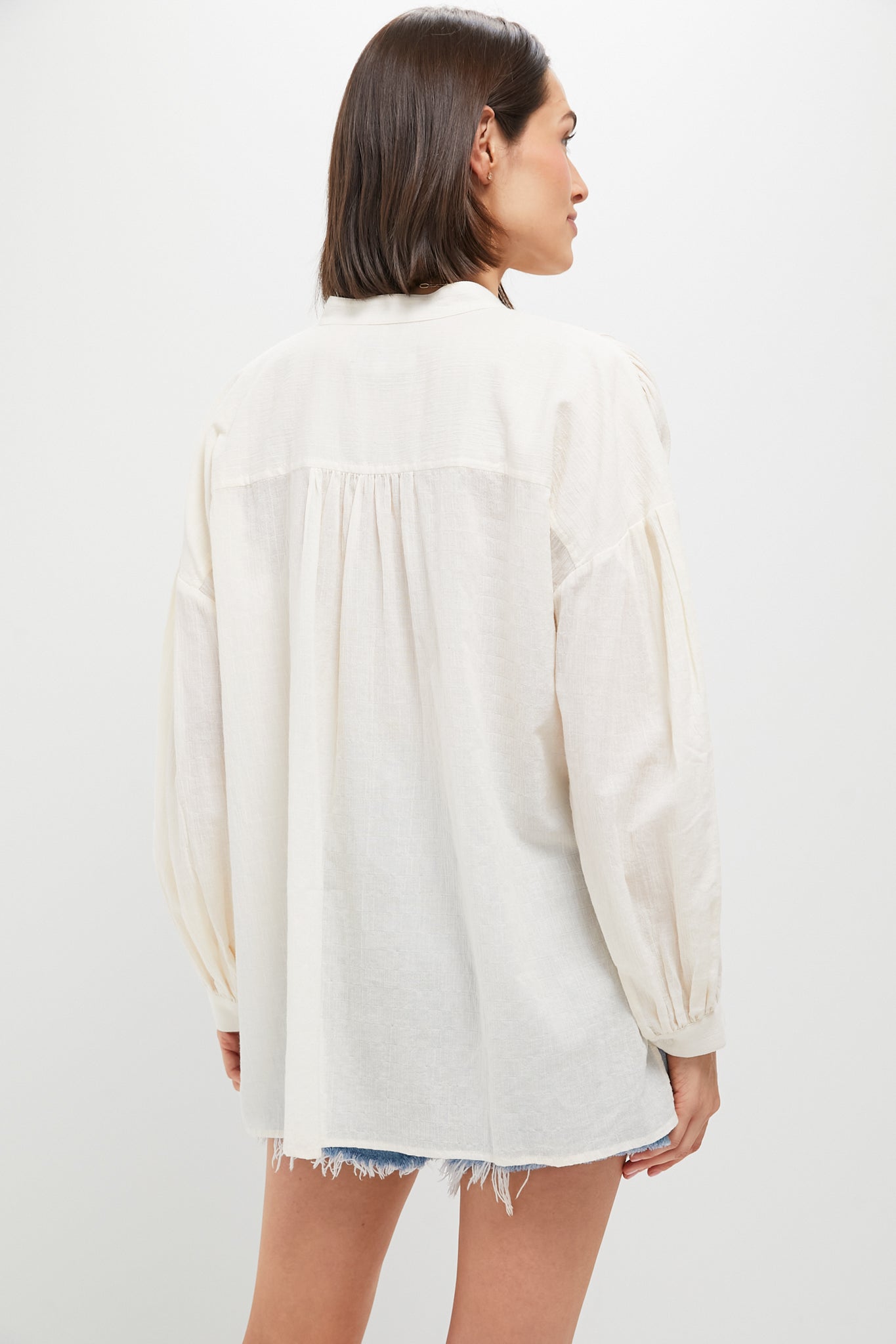 Sheer Ivory Juliette Button Down