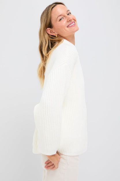 Winter White Crewneck Jack Sweater