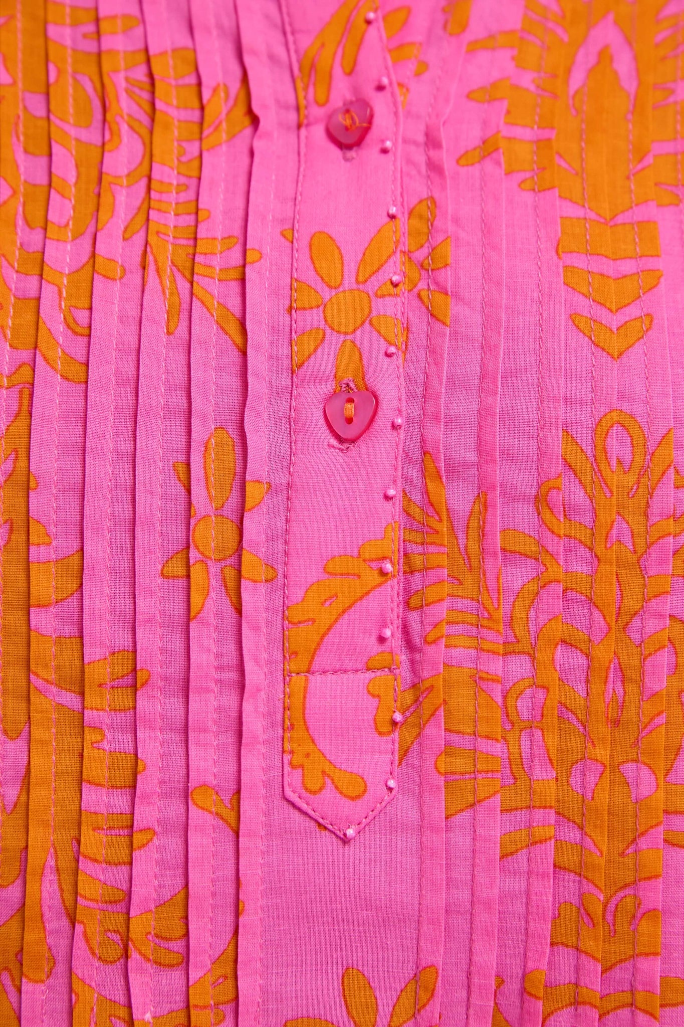 Pink Palm Woodruff Embroidered Dress