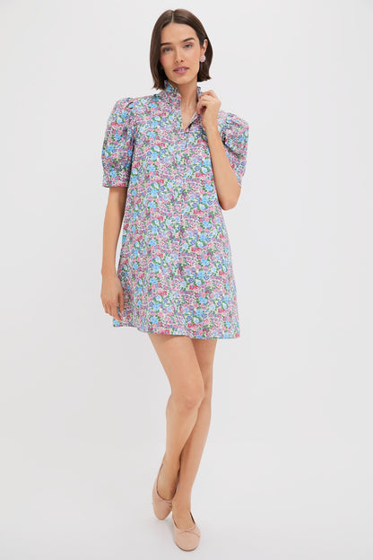 Multi Rose Floral Louisa Mini Dress