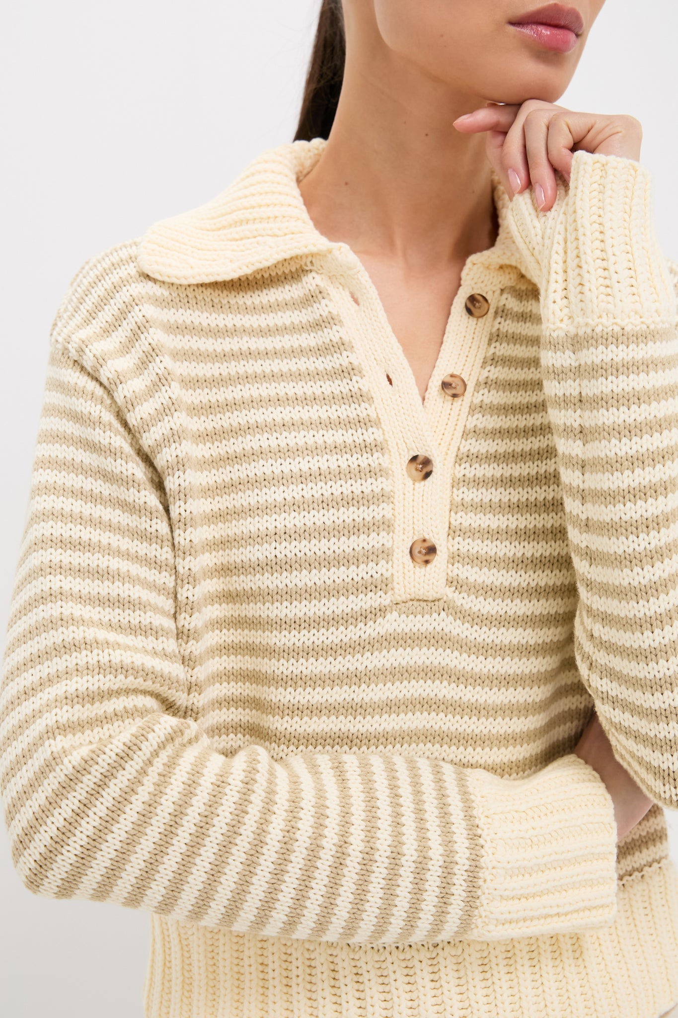 Striped Doro Henley Sweater