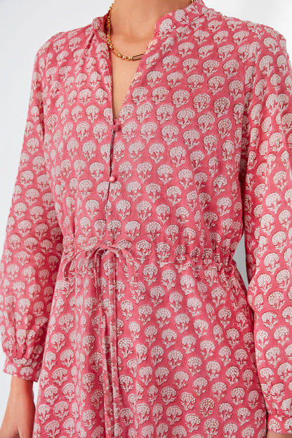 Crescent Flower Bon Pink Frances 3 Dress
